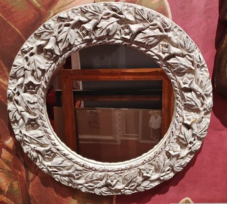 Baroque Carved Leaf Mirror