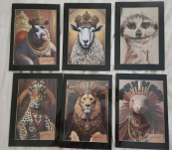 The Royal Wildlife Court print with Mattboard border (21 x 29.5cm)