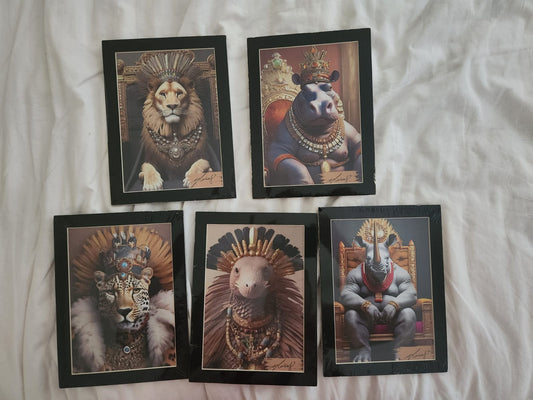 The Royal Wildlife Court print with Mattboard border (15 x 20cm)